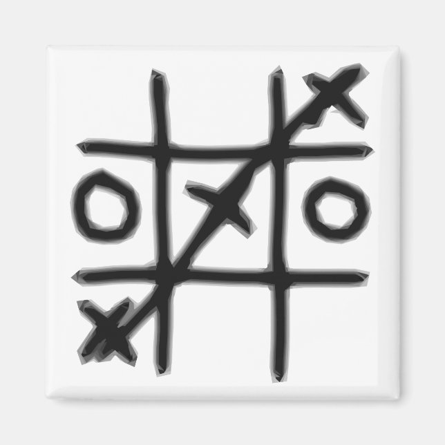 Aimant Tic Tac Toe - 3 dans une rangée (Devant)