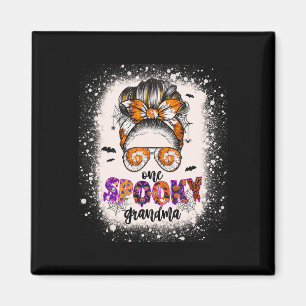 Aimant Tie Dye Éffrayant grand-mère Halloween Monster Mes