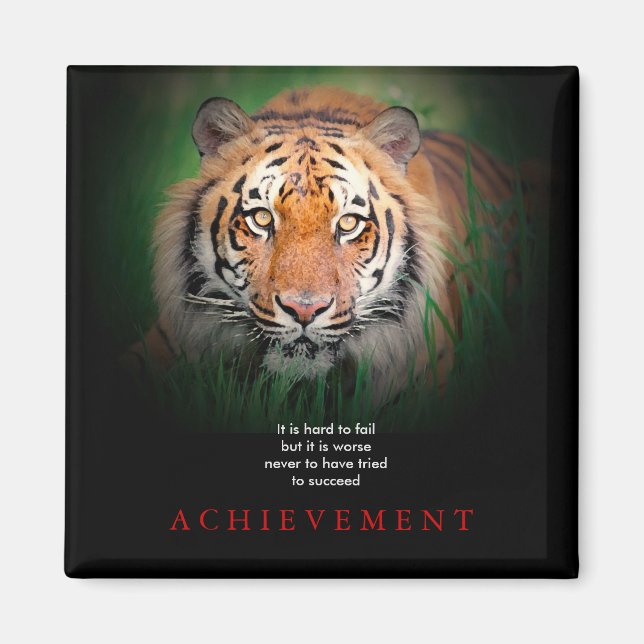 Aimant Tiger Motivation Réussite (Devant)