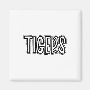 Aimant Tigers Swash Esprit Scolaire Orange Pied Noir Spo