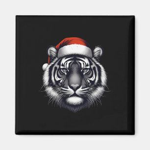Aimant Tigre avec chapeau de Père Noël Noël Xmas Amoureux