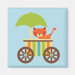 Aimant Tigre Bébé mignonne sur glace Crème Panier Cadeaux