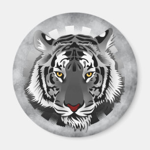 Aimant Tigre noir et blanc