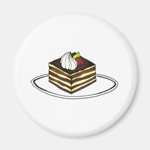Aimant Tiramisu Chocolat Italien Pâtisserie dessert Magne