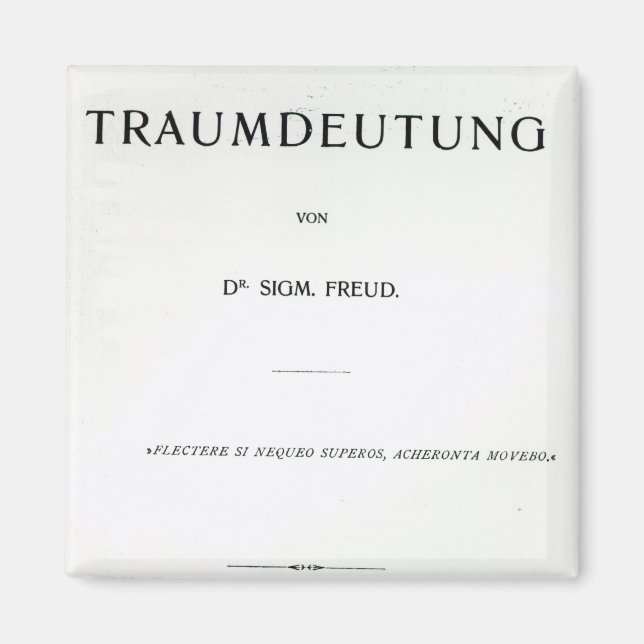 Aimant Titre de Die Traumdeutung par Sigmund Freud (Devant)