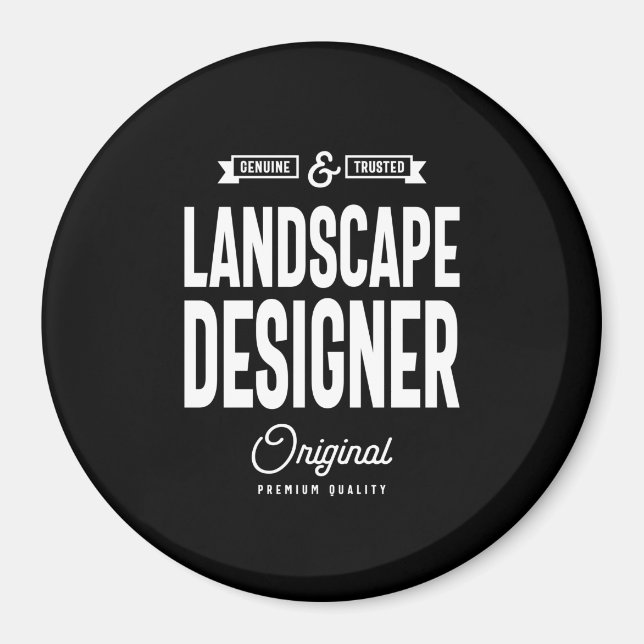 Aimant Titre du travail du concepteur du paysage Cadeau (Devant)