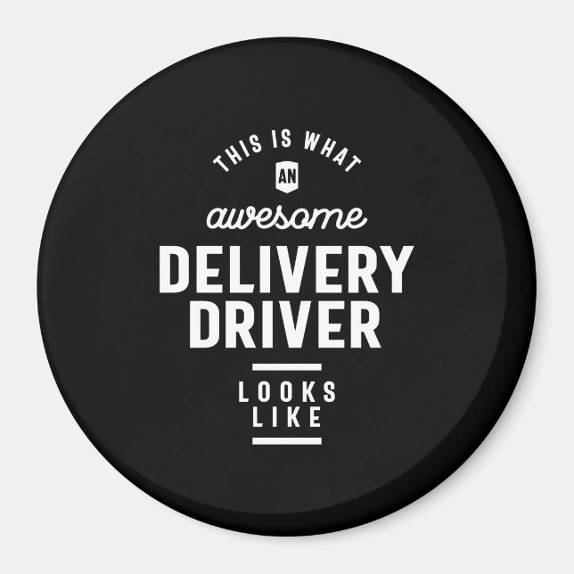 Aimant Titre du travail du pilote de livraison (Devant)