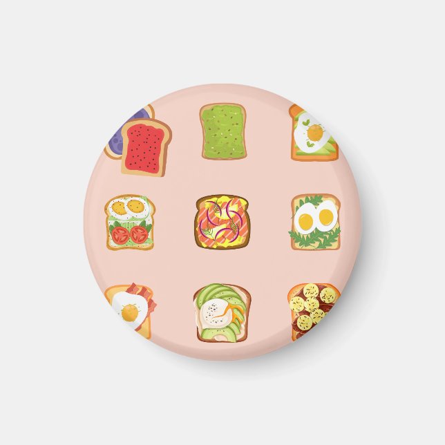 Aimant Toast de brunch (Devant)