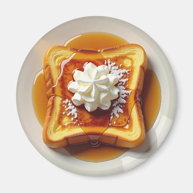 Aimant Toast, sirop et crème écaillée (Devant)