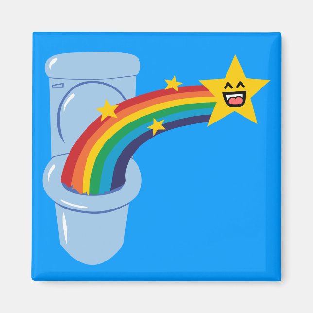 Aimant Toilette Arc-en-ciel (Devant)