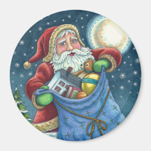 AIMANT TOIT PÈRE NOËL SAC DE JOUETS, DOLLHOUSE, HOBBYHORS