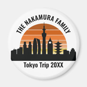 Aimant Tokyo Japon Sunset vacances personnalisées