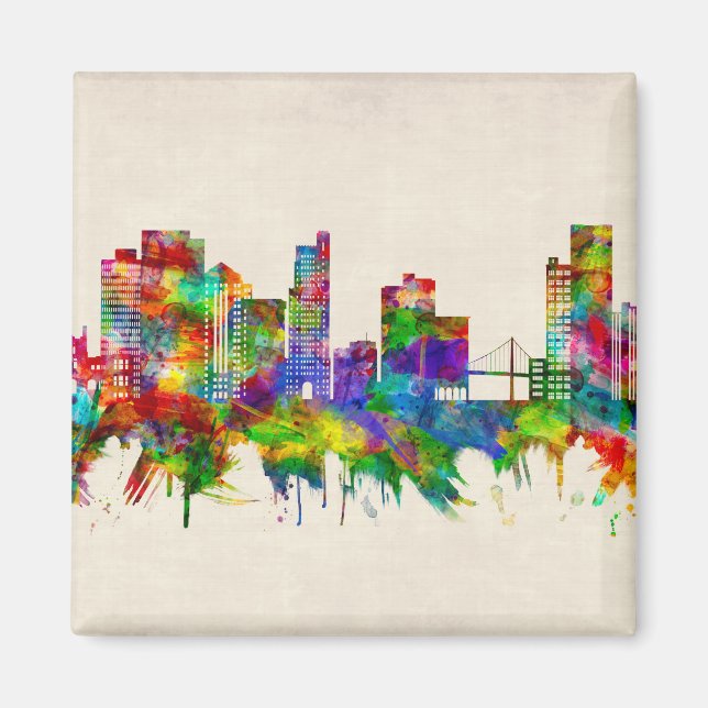 Aimant Toledo Ohio Skyline (Devant)