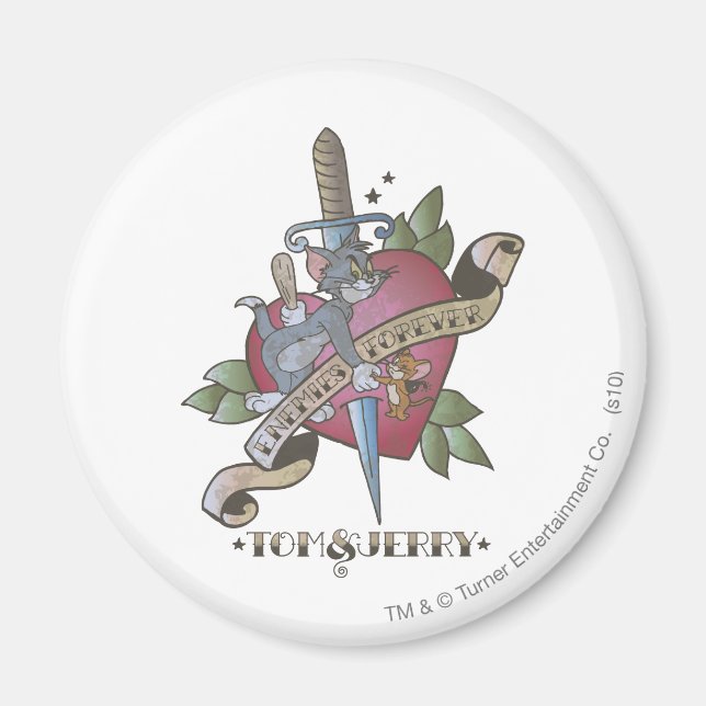 Aimant Tom et Jerry Ennemies pour toujours 2 (Devant)