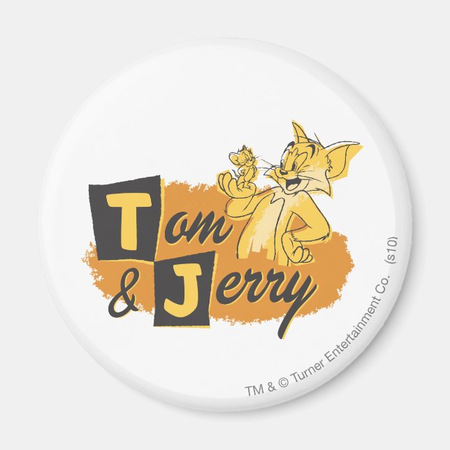 Aimant Tom et Jerry Mouse en Paw Logo (Devant)