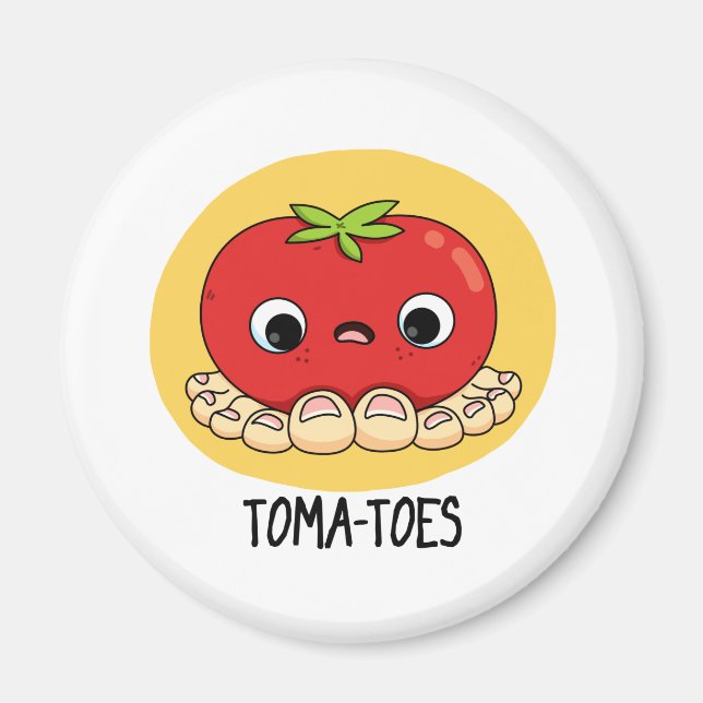Aimant Tomates Drôle Tomate Avec Jeu D'Orteils (Devant)
