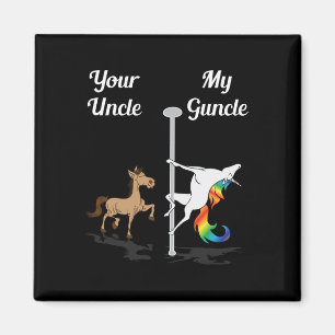 Aimant Ton oncle Mon oncle Toi Moi Danser Unicorne Rainbo