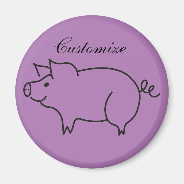 Aimant Tonnerre d'animal de porc (Devant)