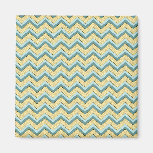 Aimant Topaz Parties scintillant Chevron Motif (Devant)