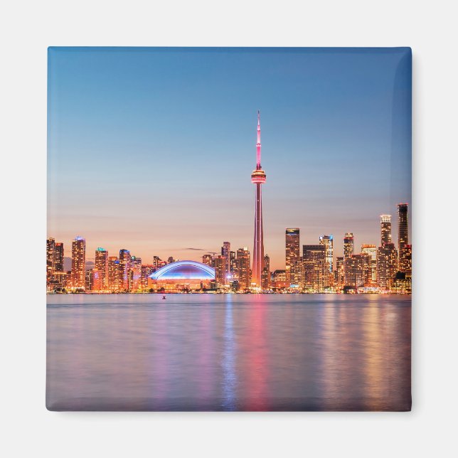 Aimant Toronto Skyline au coucher du soleil (Devant)