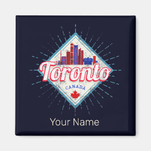 Aimant Toronto Skyline Ontario Retro Canada Vintage