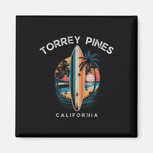 Aimant Torrey Pines Beach California Men Women Surfing  (Devant)