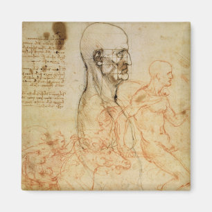 Aimant Torso of a Man in Profile, the Head Squared for Pr