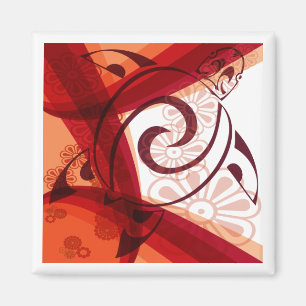 Aimant Tortue Bourgogne-Florale