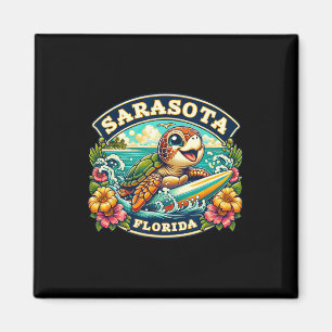 Aimant Tortue de mer mignonne de Sarasota Floride en surf