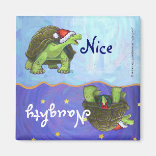 Aimant Tortue de Noël sous les étoiles