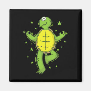 Aimant Tortue faisant du yoga Reptile Eau