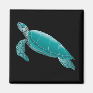 Aimant Tortue marine animée réaliste