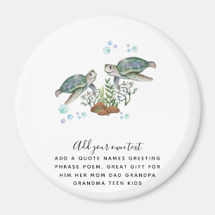 Aimant TORTUES MARITIMES Personnalisées