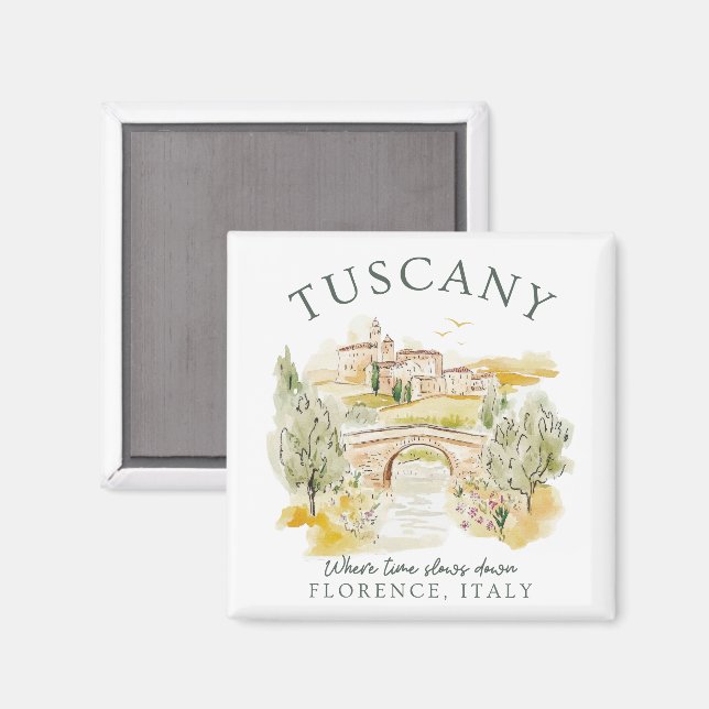 Aimant Toscane Italie - Florence Travel Cadeau (Recto/Verso)