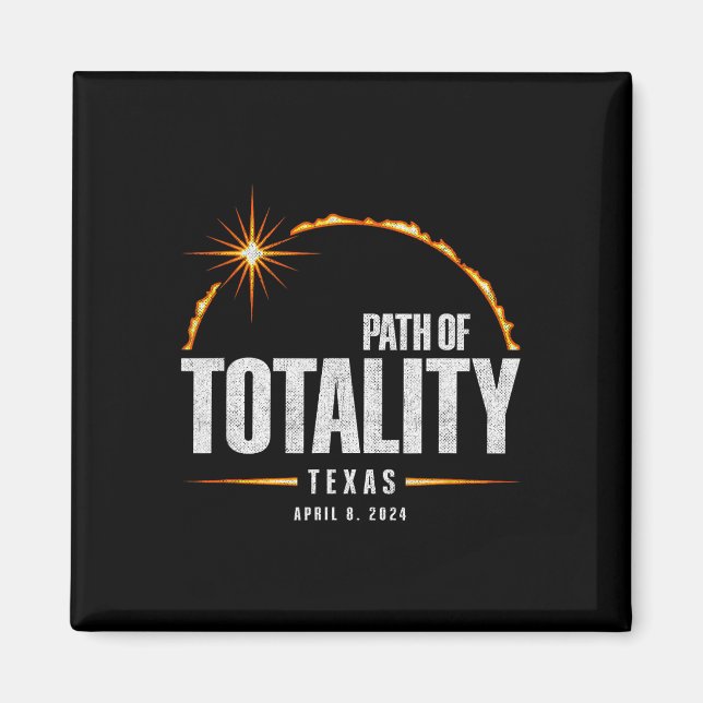 Aimant Total Eclipse Solaire Texas - Total Eclipse 2024 (Devant)