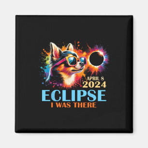 Aimant Total Solaire Eclipse 2024 Chihuahua Chien J'étais