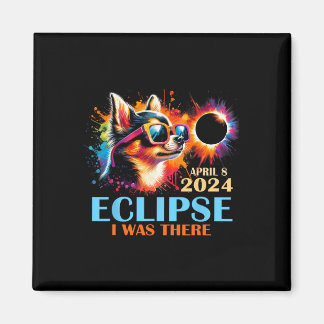 Aimant Total Solaire Eclipse 2024 Chihuahua Chien J'étais