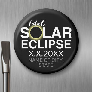 Aimant Total Solaire Eclipse - 2024 ou date personnalisée