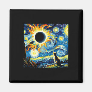 Aimant Total Solaire Eclipse 2024 Van Gogh Starry Night C