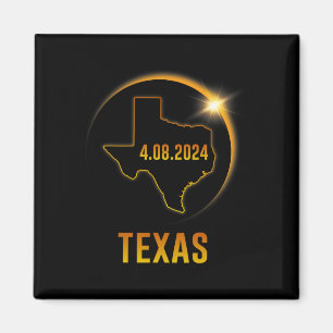Aimant Totalité Solaire Eclipse Avril 8 2024 Texas