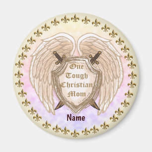 Aimant Tough Christian Mom custom name