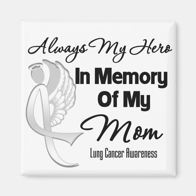 Aimant Toujours Mon Héros En Mémoire Maman - Cancer Du Po (Devant)