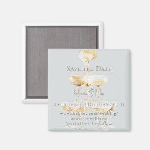 Aimant Tour de champagne Icy Blue Mariage Enregistrer la 
