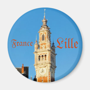 Aimant Tour médiévale à Lille, France souvenir de voyage