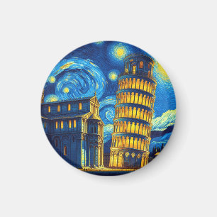 Aimant Tour Starry Night Leaning De Pise Italie