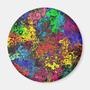 Aimant Tourbillonneurs colorés abstraits /