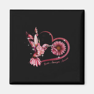 Aimant Tournesol Coeur Bourgogne Ribbon Cerveau Aneurysme