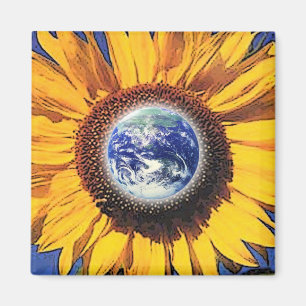 AIMANT TOURNESOL DE JOUR DE LA TERRE PAR GREGORY GALLO