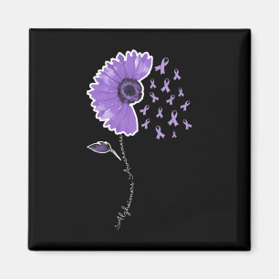 Aimant Tournesol Violet Guerrier Ruban Mignon