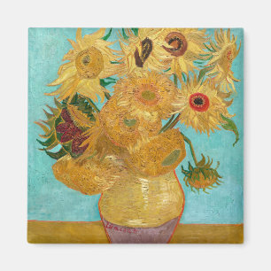 Aimant Tournesols, peinture de nature morte post-impressi